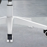 Lumbar Support White Adjustable Tilt Seating Office Chair Image - 7