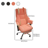 Lumbar Support White Leather Gaming Aluminum Office Chair #size