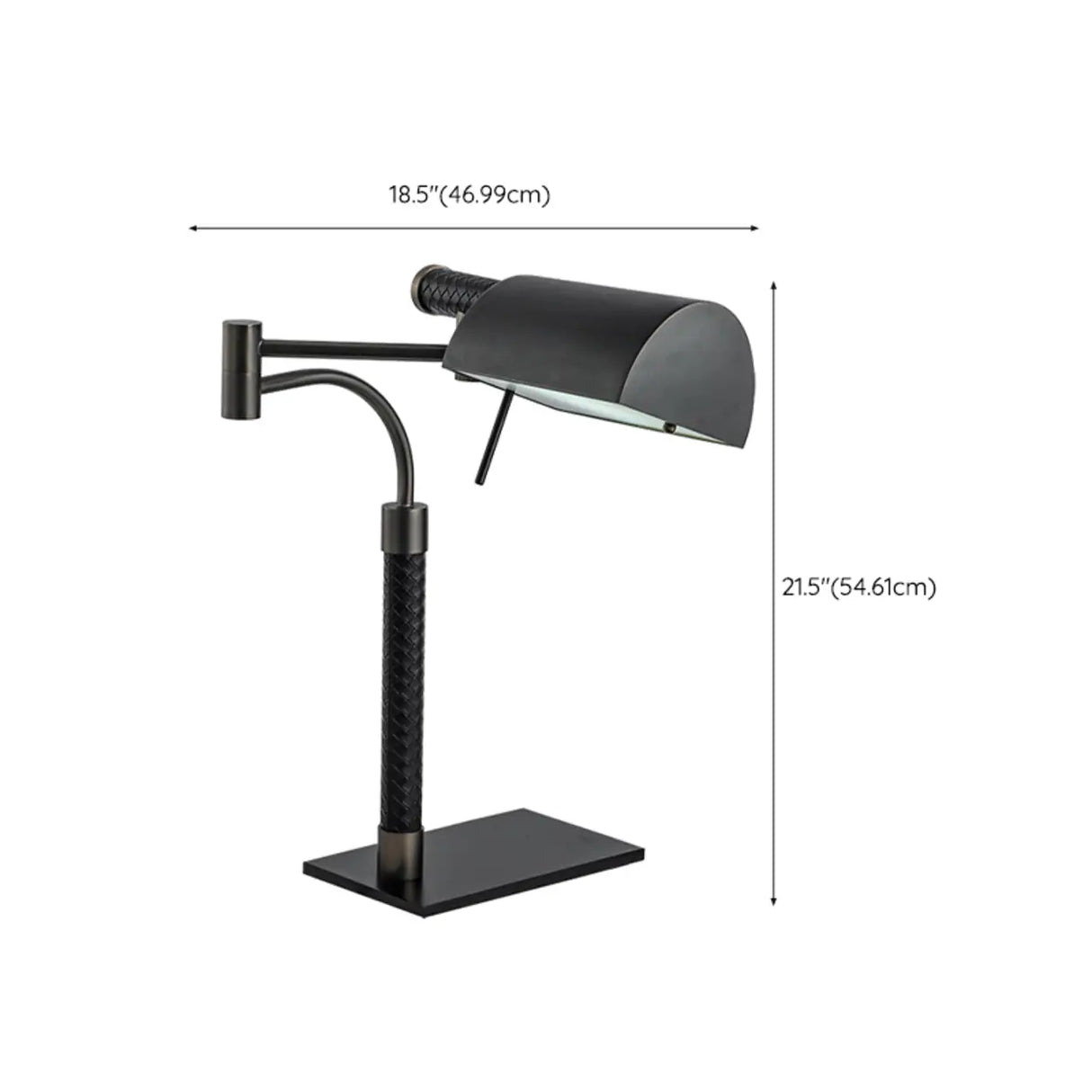Luxurious Black Geometric LED Bedside Table Lamp 
