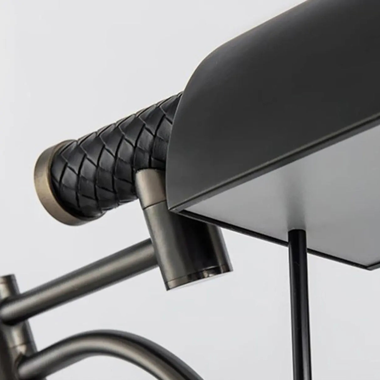 Luxurious Black Geometric LED Bedside Table Lamp Image - 6