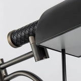 Luxurious Black Geometric LED Bedside Table Lamp Image - 6