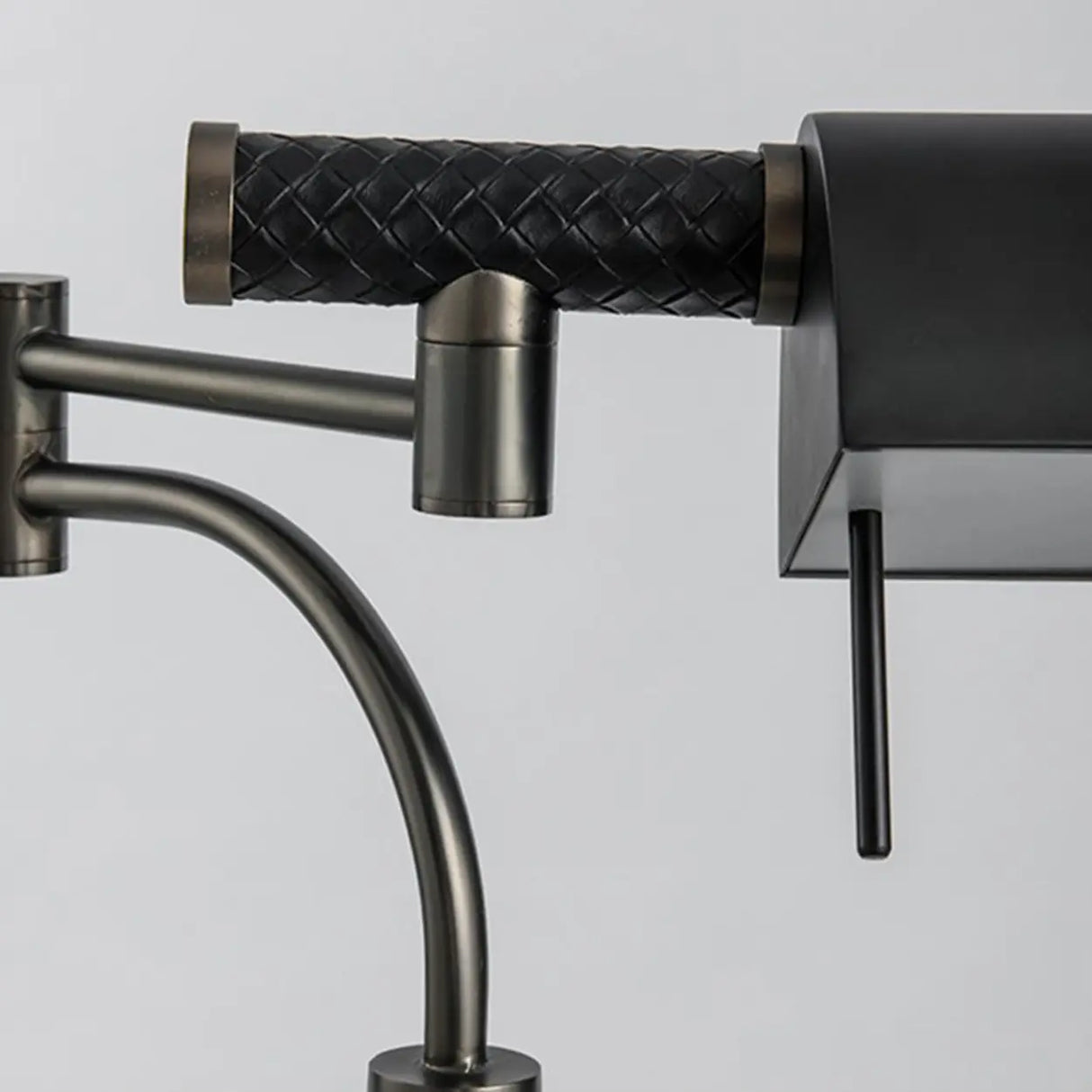 Luxurious Black Geometric LED Bedside Table Lamp Image - 7