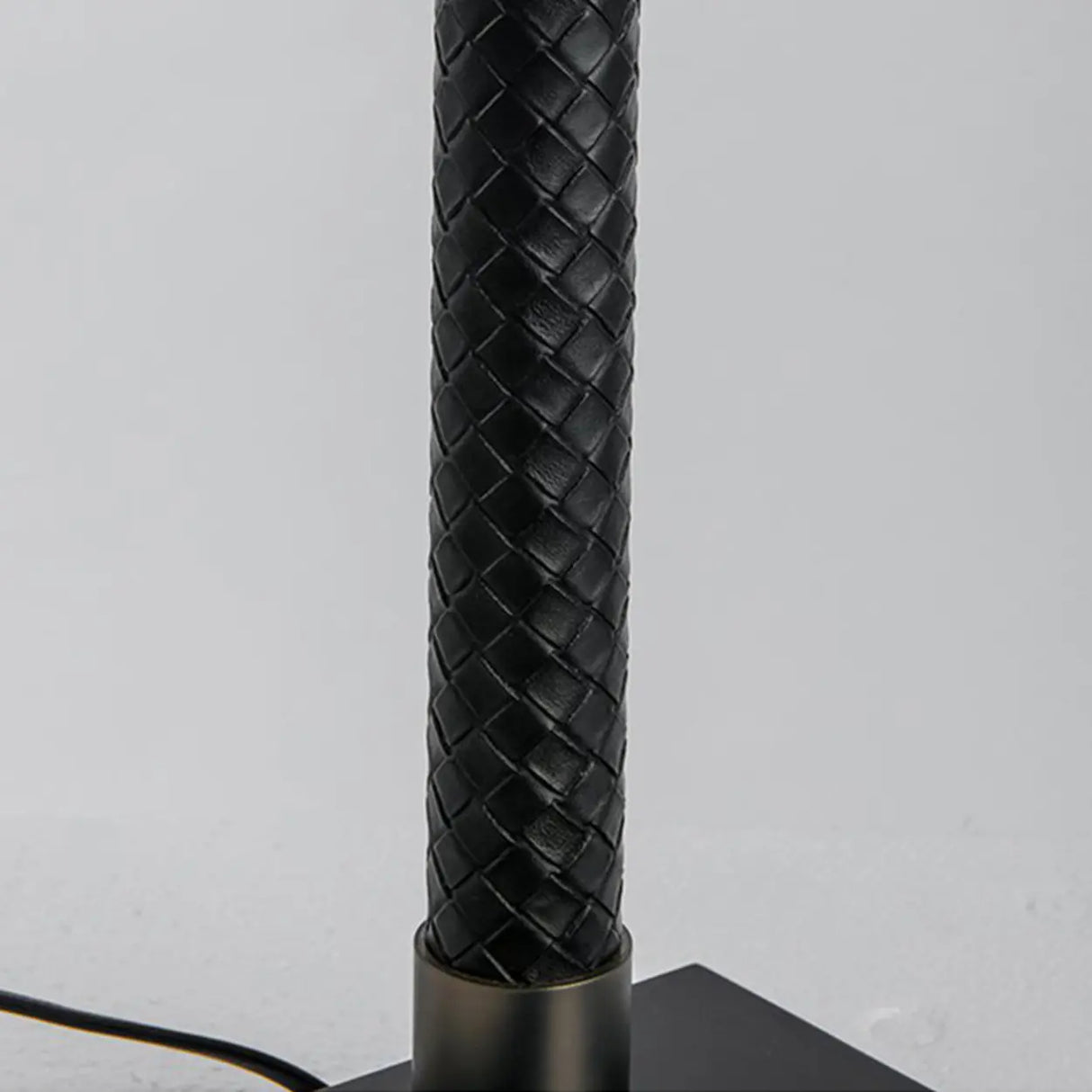 Luxurious Black Geometric LED Bedside Table Lamp Image - 8