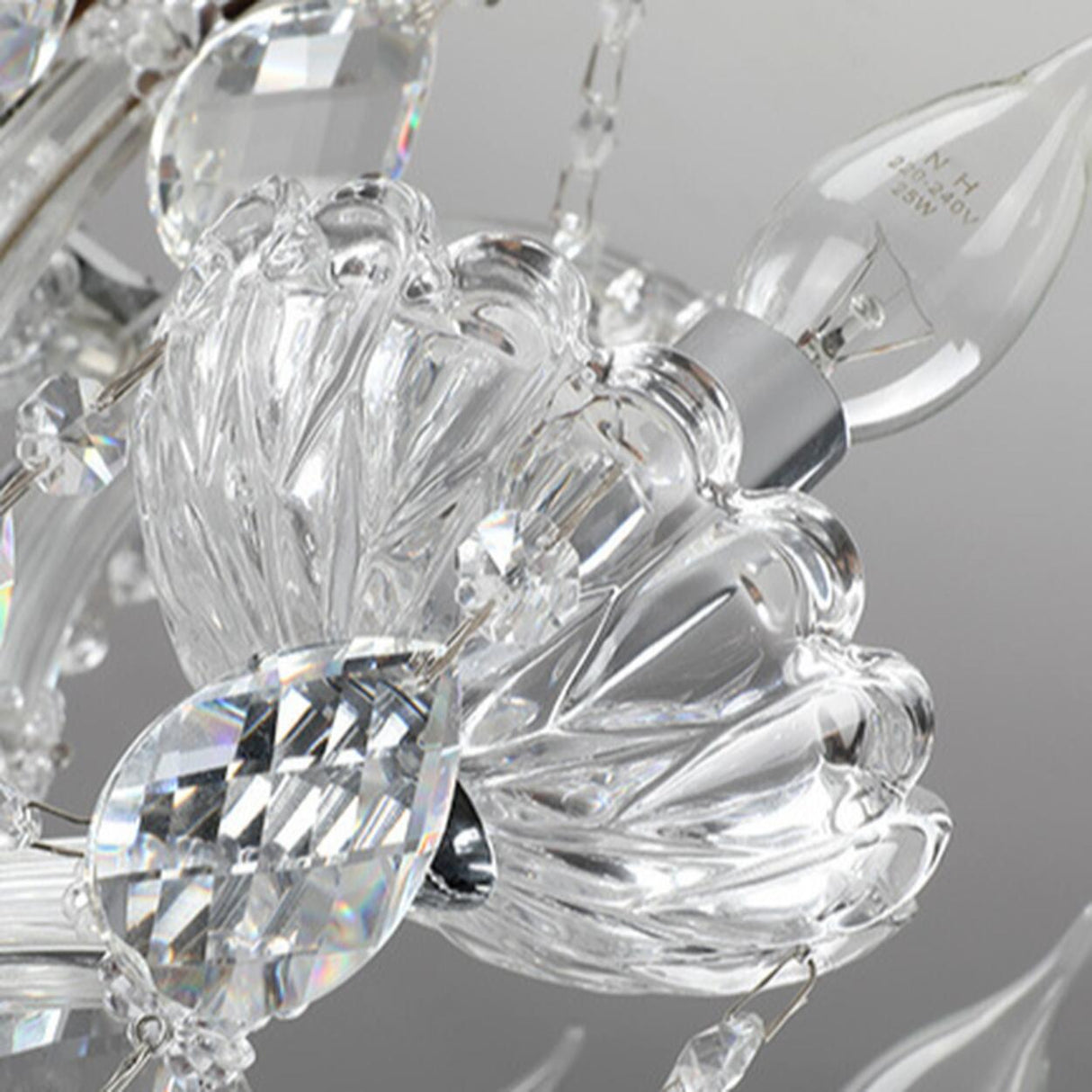 Luxurious Candelabra Adjustable Height Crystal Chandelier Image - 12