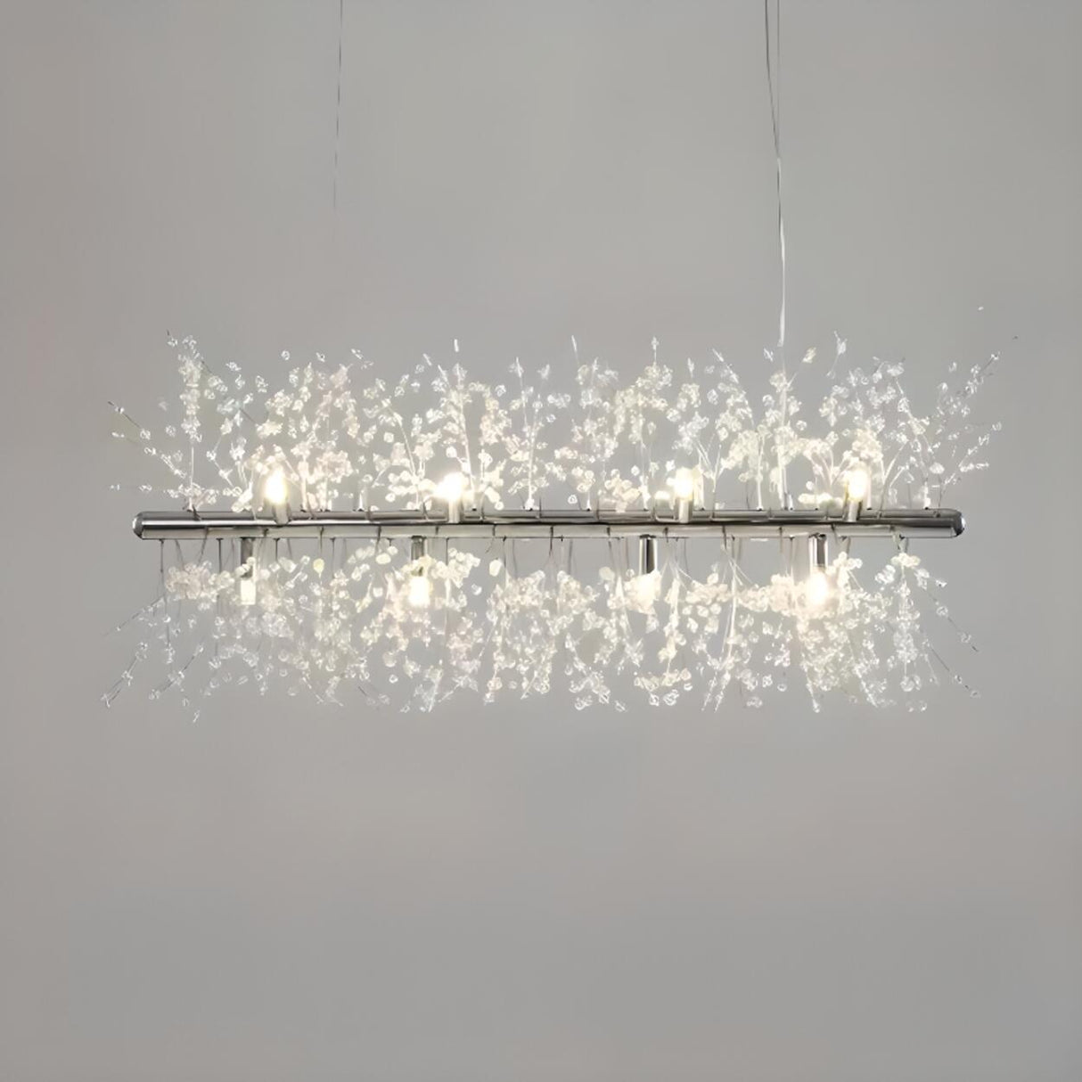 Luxurious Crystal Branch Island Chandelier Light Image - 11