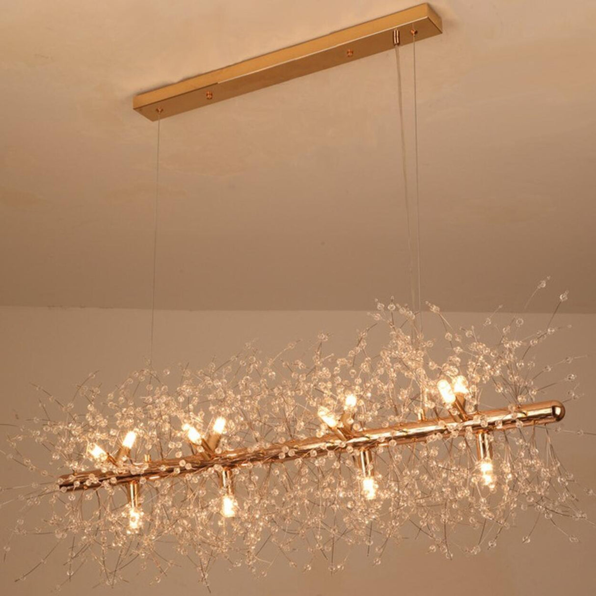 Luxurious Crystal Branch Island Chandelier Light Image - 12