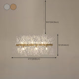Luxurious Crystal Branch Island Chandelier Light #size