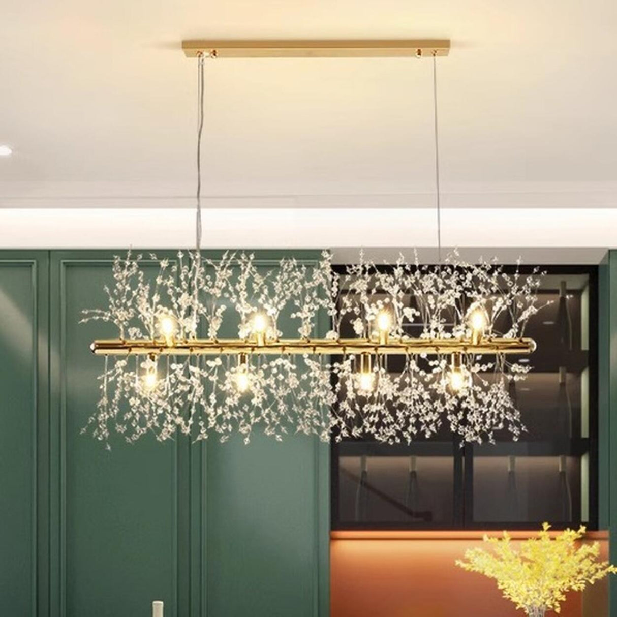 Luxurious Crystal Branch Island Chandelier Light Image - 4