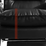 Luxurious Ergonomic Black Office Leather Chair with Armrest Image - 13