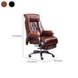 Luxurious Ergonomic Tilt Swivel Office Chair with Footrest #size
