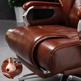 Luxurious Ergonomic Tilt Swivel Office Chair with Footrest Image - 5