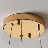 Luxurious Modern Gold Crystal Starburst Pendant Chandelier Image - 13