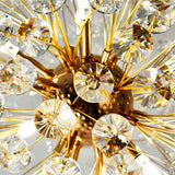 Luxurious Modern Gold Crystal Starburst Pendant Chandelier Image - 16