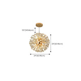 Luxurious Modern Gold Crystal Starburst Pendant Chandelier Image - 18