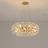 Luxurious Modern Gold Crystal Starburst Pendant Chandelier Image - 2