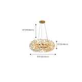 Luxurious Modern Gold Crystal Starburst Pendant Chandelier Image - 20