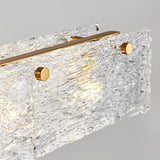 Luxurious Rectangular Glass Island Pendant Light Image - 11
