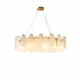 Luxury 2 Tiers Crystal Pearl Round Chandelier Image - 13