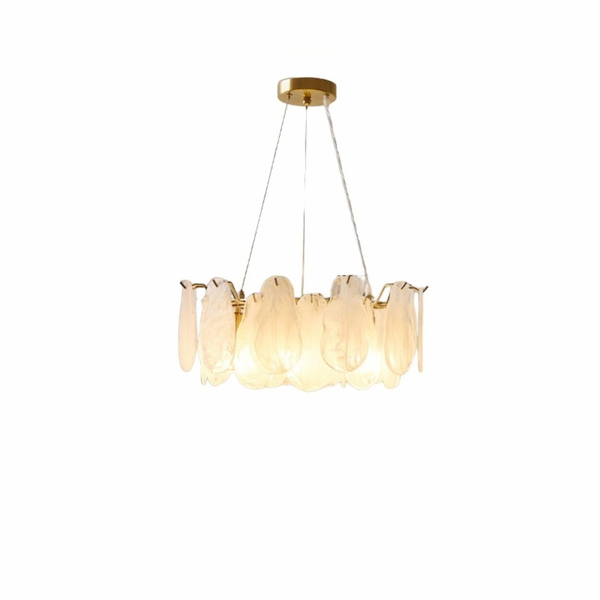 Luxury 2 Tiers Crystal Pearl Round Chandelier Image - 24