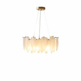 Luxury 2 Tiers Crystal Pearl Round Chandelier Image - 25