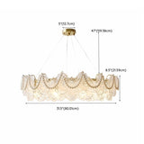 Luxury 2 Tiers Crystal Pearl Round Chandelier Image - 50