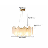 Luxury 2 Tiers Crystal Pearl Round Chandelier Image - 57