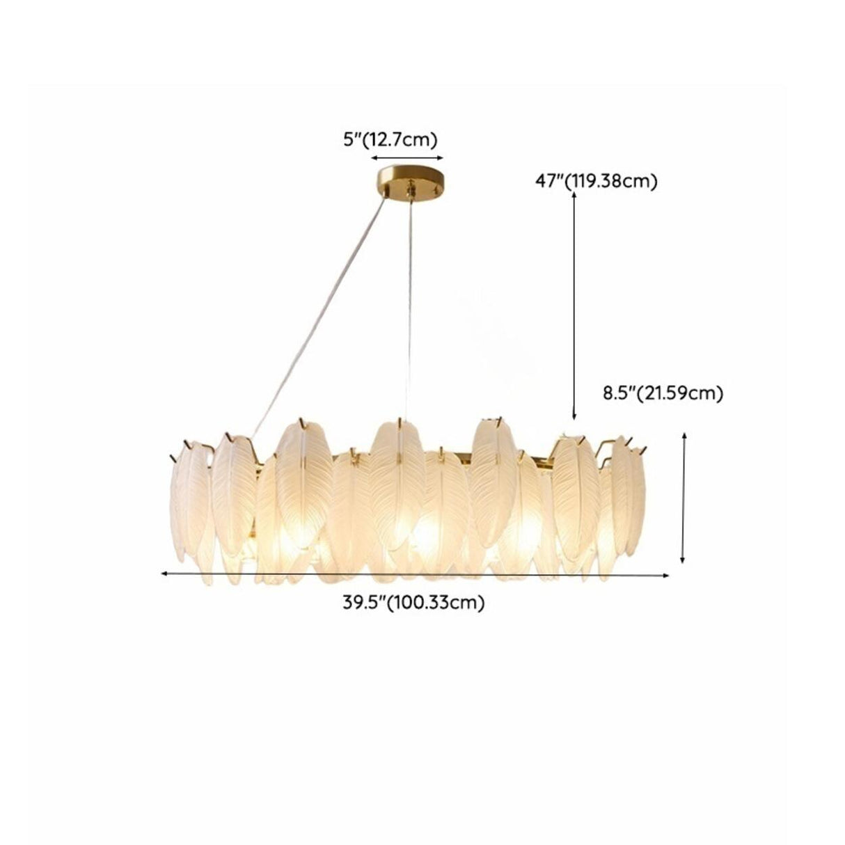 Luxury 2 Tiers Crystal Pearl Round Chandelier Image - 59