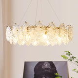 Luxury 2 Tiers Crystal Pearl Round Chandelier Image - 8