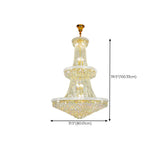 Luxury 3-Tier Gold Crystal Chandelier Adjustable Height Image - 10