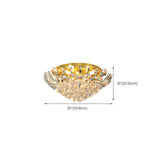 Luxury Bowl-Shaped Crystal Flush Mount Lamp Living Room Image - 17