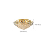 Luxury Bowl-Shaped Crystal Flush Mount Lamp Living Room Image - 18