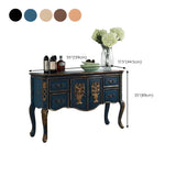 Luxury Brown Birch Wood Cabinet and Drawers Console Table #size