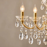 Luxury Candle Gold Crystal Chandelier Floor Lamp Image - 4