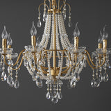 Luxury Classic Gold Clear Crystal Candle Chandelier Image - 10