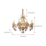 Luxury Classic Gold Clear Crystal Candle Chandelier Image - 16