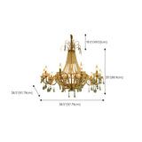Luxury Classic Gold Clear Crystal Candle Chandelier Image - 17