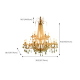 Luxury Classic Gold Clear Crystal Candle Chandelier Image - 18