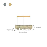 Luxury Crystal Cascading Prisms Island Chandelier Light #size