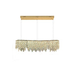 Luxury Crystal Cascading Prisms Island Chandelier Light Image - 3