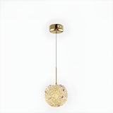 Luxury Crystal Gold Globe Adjustable Pendant Light Image - 11