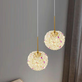 Luxury Crystal Gold Globe Adjustable Pendant Light Image - 12