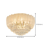 Luxury Feather Crystal Flush Mount Light Living Room Image - 16