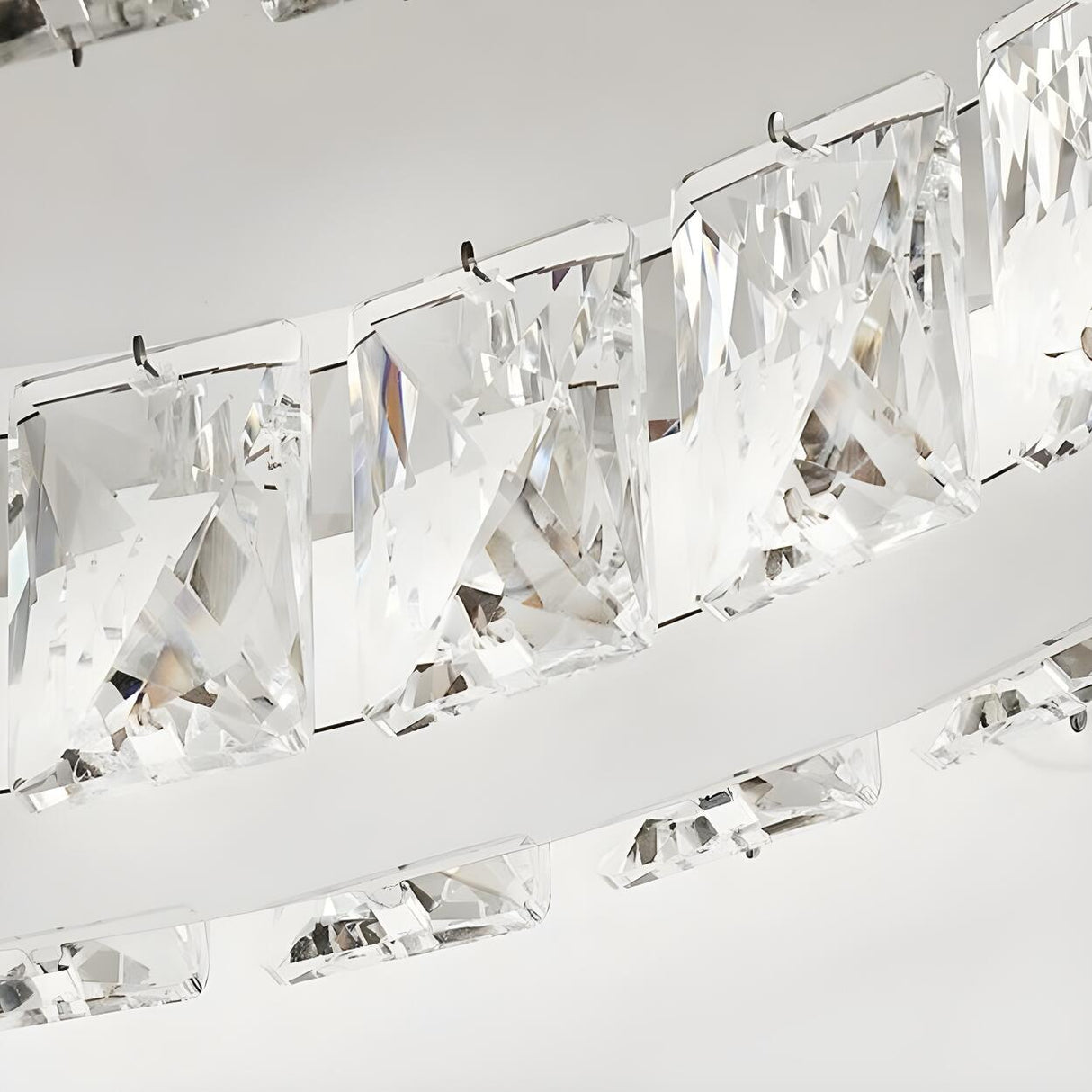 Luxury Flush Gold Crystal Ceiling Fan with LED Light Image - 23