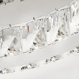 Luxury Flush Gold Crystal Ceiling Fan with LED Light Image - 23