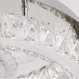 Luxury Flush Gold Crystal Ceiling Fan with LED Light Image - 29