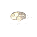 Luxury Flush Gold Crystal Ceiling Fan with LED Light Image - 38