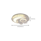 Luxury Flush Gold Crystal Ceiling Fan with LED Light Image - 40