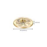 Luxury Flush Gold Crystal Ceiling Fan with LED Light Image - 42