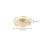 Luxury Flush Gold Crystal Ceiling Fan with LED Light Image - 45