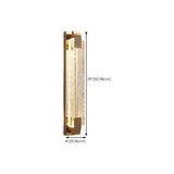 Luxury Geometric Crystal Panel Gold Wall Sconce Image - 21
